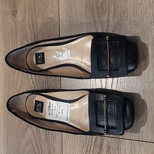 ZAC Zac Posen Black Leather Flats